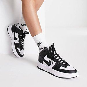 Nike Dunk Hi Rebel Platform Sneakers - Panda (Black/White) - Like NEW